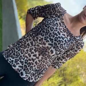 Leopard print blouse